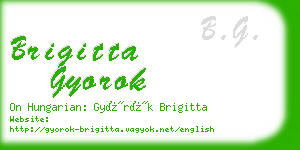 brigitta gyorok business card